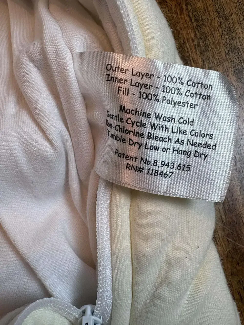 Baby Merlin's Magic Sleepsuit infant 6-9 Months White Cotton Swaddle Transition